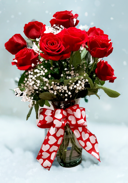 Valentines Dozen Long Stem Roses