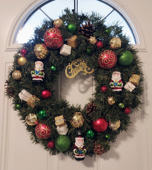 Christmas Ashland Santa Wreath 24"